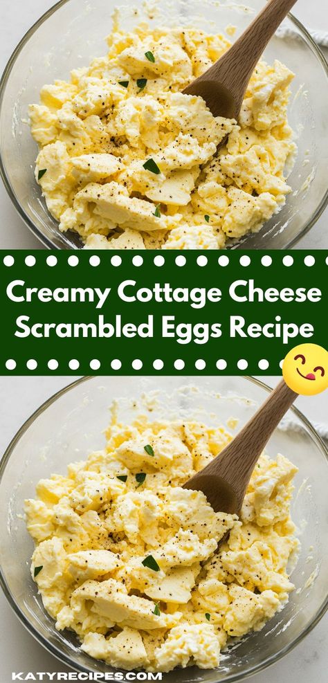 This creamy cottage cheese scrambled eggs recipe combines fluffy eggs with rich cottage cheese, creating a nutritious and satisfying breakfast. It’s quick to prepare and perfect for any morning routine. Eggs With Cottage Cheese, Cottage Cheese Scrambled Eggs, Cottage Cheese Recipes Breakfast, Cheese Scrambled Eggs, Cottage Cheese Breakfast, Scrambled Eggs With Cheese, Cottage Cheese Eggs, Dinner Ideas Recipes, Creamy Scrambled Eggs