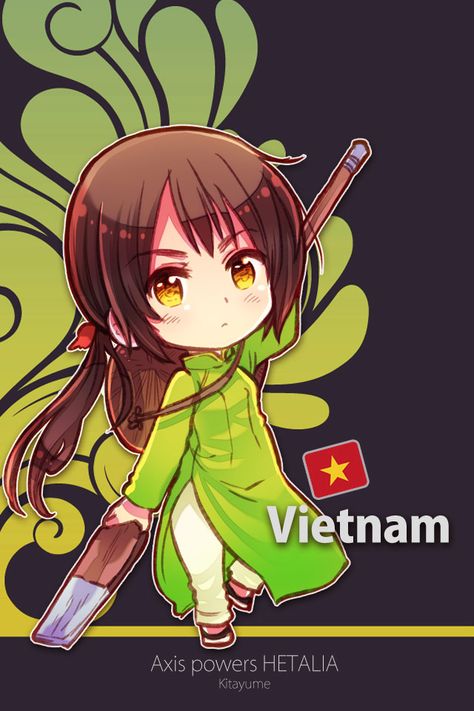 Chibi Vietnam, Kitayume, Hetalia Hetalia Axis Powers, Minor Character, Chibi Characters, Axis Powers, Cute Chibi, Awesome Anime, An Anime, Hetalia, Anime Chibi