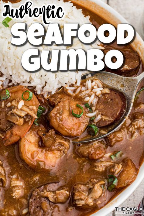 No Seafood Gumbo, Louisiana Seafood Gumbo Recipe Authentic, Louisiana Gumbo Recipe Authentic, Fish Gumbo, Louisiana Seafood Gumbo, Cajun Seafood Gumbo, Crockpot Gumbo, Crab Gumbo, Cajun Cooking Recipes