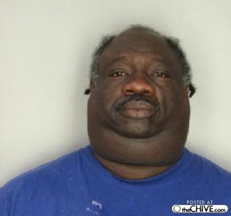 Fat black man Mug Shot, Mug, Black