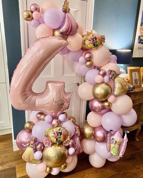 Princess Balloon Decorations, Disney Party Decorations, Ideas Bautizo, Balloon Business, Princess Balloons, Balloon Tower, Princess Birthday Party Decorations, Princess Party Decorations, Girl Bday Party