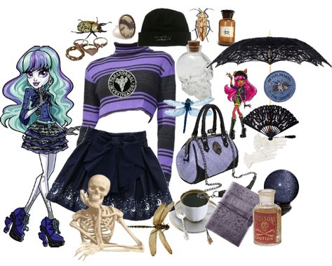 Twyla Outfit | ShopLook Twyla Monster High Outfits, Twyla Outfit, Mh Twyla, Monster High Outfit Inspiration, Monster High Aesthetic Outfit, Trio Outfits, Twyla Boogeyman, Monster High Costume, Cosplay Idea