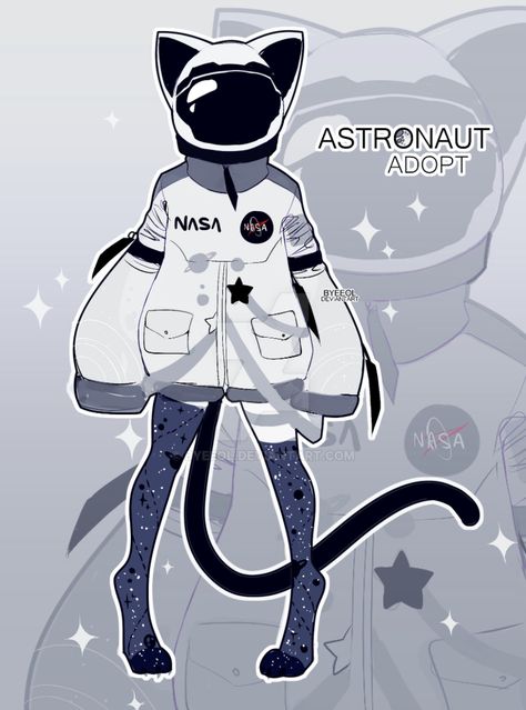 Space Themed Fursona, Space Outfit Aesthetic Drawing, Space Themed Clothes Drawing, Astronaut Inspired Outfit, Space Themed Ocs, Alien Outfit Drawing, Space Outfit Drawing, Cute Alien Oc, Astronaut Oc