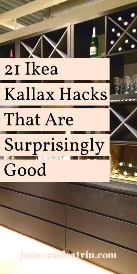 Shelf Unit Ideas, Ikea Home Bar, Ikea Home Bar Ideas, Cube Shelf Built In, Ikea Bar Ideas, Kallax Kitchen Ideas, Ikea Interior Ideas, Kallax In Living Room, Billy Kallax Hack