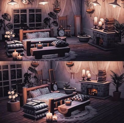 Acnh Bedroom, Acnh Autumn, Acnh Spring, Cottage Core Animal Crossing, Acnh Interior, Animal Crossing Designs, Acnh House, Acnh Ideas, Space Room