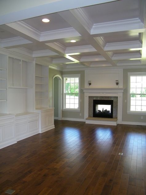 Coffered Vaulted Ceiling, Coiffured Ceiling, Cauffered Ceiling, Friends Entry, Coffered Ceiling Family Room, Hidden Shower, Beautiful Woodwork, Barrel Vault, Coffered Ceiling Design