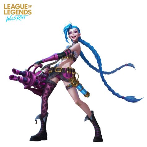 ArtStation - League of Legends: Wild Rift - Jinx, Zhongqi Li Marc Brunet, Lol Jinx, Jinx Cosplay, Wild Rift, League Of Legends Game, Jinx League Of Legends, League Of Legends Characters, Artist Alley, Riot Games