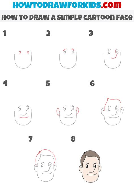 how to draw a simple cartoon face step by step Simple Cartoon Face, Cartoon Face Drawing, Challenge Instagram, Cartoon Faces Drawing, Tree Drawings Pencil, Drawing Cartoon Faces, Cartoon Face, Easy Cartoon Drawings, Drawing Tutorial Face