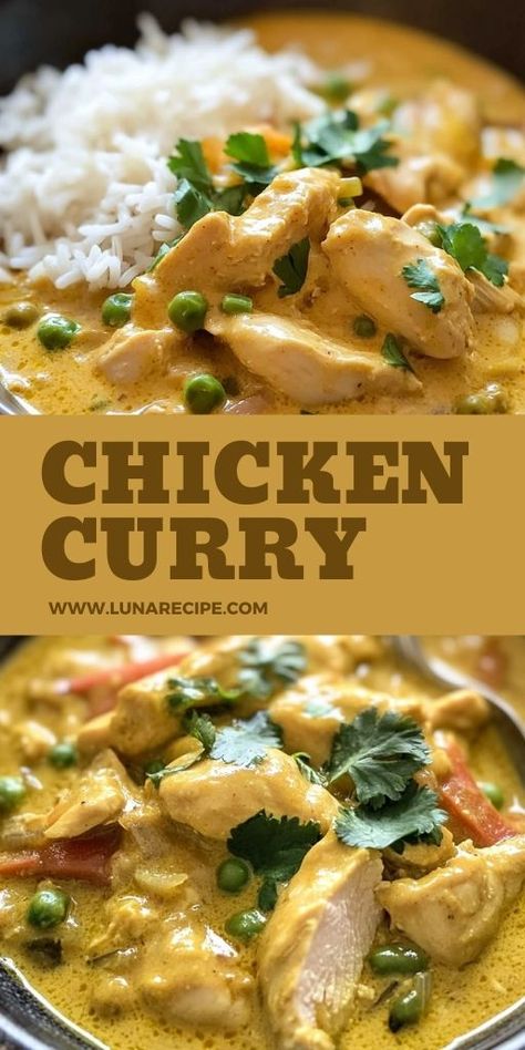 This Chicken Curry is a bold and flavorful dish, loaded with tender chicken, aromatic spices, and a rich, spicy sauce! 🍛🌶️ Perfect for those who love spice and hearty meals, this curry is easy to make and can be customized with your favorite veggies. Serve with rice or naan for a complete meal. 📌 Save this pin to create a flavorful and spicy chicken curry for your next dinner! #ChickenCurry #SpicyFood #ComfortMeals #CurryRecipes #EasyDinners #FlavorfulMeals This Chicken Curry, Quick Chicken Curry Recipe, Creamy Chicken Curry Recipe, Vietnamese Curry Chicken, Chicken Curry Recipes For Dinner, Best Curry Chicken Recipes, Easy Curry Chicken Recipes, Curry Chicken Pasta, Chicken Thigh Curry