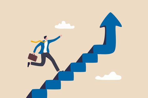 Achievement Poster, Job Illustration, Growth Symbol, Stairs Vector, Iphone Wallpaper Ocean, Walking Up Stairs, Tom And Jerry Wallpapers, Up Stairs, Ladder Of Success