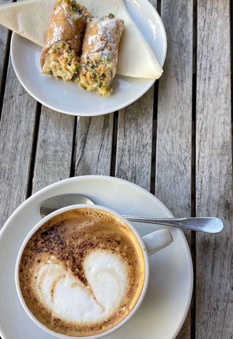 Cannoli and a Cappuccino in Italy Cannoli, Cappuccino, Hot Chocolate, In Italy, Italy, Quick Saves