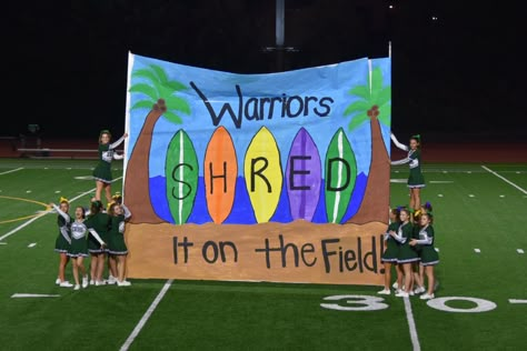 Beach Theme Run Through Sign Football, Beach Football Posters, Hawaiian Theme Football Game Posters, Hawaiian Run Through Signs Football, Hawaiian Posters Football, Beach Themed Football Posters, Beach Theme Football Game Posters, Football Run Through, Beach Pep Rally