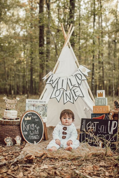 Wild One Diy, Pre Birthday Shoot, Boy Birthday Pictures, Wild Things Party, First Birthday Photoshoot, Baby First Birthday Themes, Wild Birthday Party, Boys First Birthday Party Ideas, Boys 1st Birthday Party Ideas