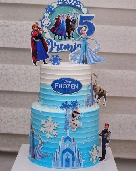 Frozen Cake Design, Elsa Theme Cake, Frozen Cake Designs, Bon Voyage Cake, Frozen Themed Birthday Cake, Pastel Frozen, Frozen Theme Cake, Bolo Frozen, Baking Logo Design