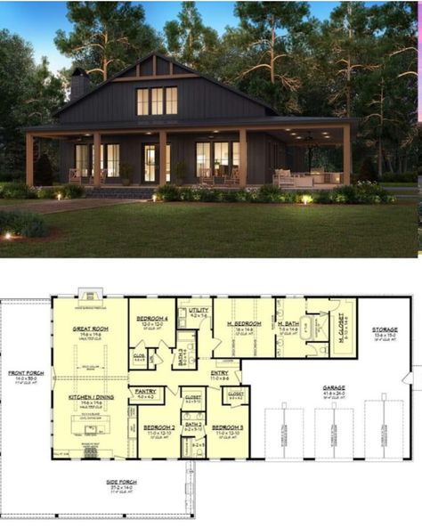 Small Barndominium Ideas Floor Plans, Small Barndominium Ideas, Barn Homes Floor Plans, Small Barndominium, Barn House Design, Barn Style House Plans, Small House Floor Plans, Building Plans House, Barndominium Ideas Floor Plans