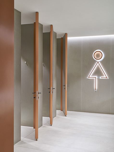 Sheraton on Behance Office Bathroom Design, Public Restroom Design, Commercial Bathroom Designs, Toilet Design Modern, Wc Design, Restroom Design, Hospital Interior, Public Bathrooms, Washroom Design