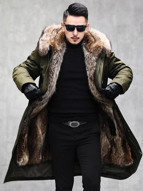 Mens Pea Coat Outfits, Peacoat Outfit, Fur Coat Men, Long Coat Men, Winter Coat Outfits, Fur Lined Coat, Peacoat Men, Model Painting, Overcoat Jacket