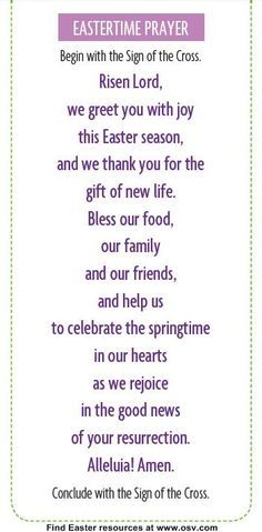 catholic easter prayer meal - Yahoo Image Search Results Prayers Before Meals, Easter Prayer, Easter Speeches, Food Prayer, Dinner Prayer, Easter Poems, Catholic Easter, Sunday Prayer, Easter Prayers