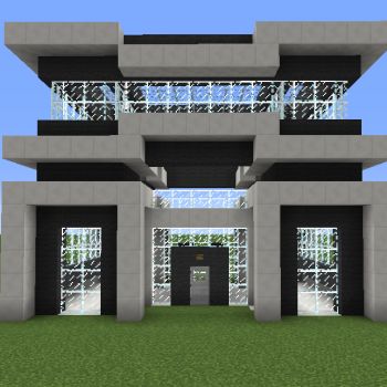 Quartz House 3 - Blueprints for MineCraft Houses, Castles, Towers, and more | GrabCraft Minecraft City, Minecraft Blueprints, Minecraft Crafts, Minecraft Buildings, Minecraft Building, Minecraft Creations, Minecraft Designs, Iron Doors, Minecraft Houses