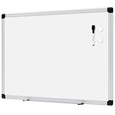 Amazon Basics Magnetic Dry Erase White Board, 24 x 18-Inch, Aluminium Frame, Silver/White White Office, Magnetic White Board, Amazon Basics, Math Videos, Dry Erase Markers, Dry Erase Board, Office Products, Whiteboard, Dry Erase