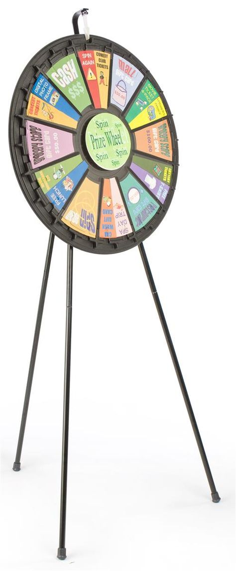 Prize Wheel with 12 - 24 Slots & Printable Templates, Floorstanding or Countertop Prize Wheel, Event Games, Gaming System, Corporate Event Planner, Easter Nail Art, Game Prizes, Carnival Games, Tradeshow Booth, Sign Holder