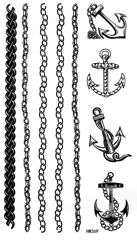 Anchors Tattoo, Sailor Jerry Anchor, Nautical Tattoo Sleeve, Anniversary Tattoo, Chain Tattoo, Sailor Jerry Tattoos, Anchor Tattoos, Hand Fashion, Anchor Tattoo