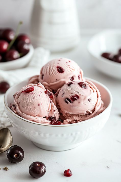 Cherry Garcia Ice Cream Recipe Cherry Garcia Ice Cream, Cherry Coded, Trending Desserts, Cherry Recipe, Frozen Yogurt Popsicles, Cherry Recipes Dessert, Cherry Garcia, Healthy Ice Cream Recipes, Yogurt Popsicles