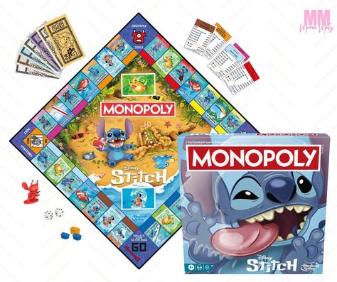 Know someone who is Stitch-obsessed? How amazing is the Monopoly Disney Stitch Edition Kids Board Game? *price as marked Shop 🔗 in bio #ad #mmf09022024 Christmas Monopoly Board Game, Lilo And Stitch Monopoly, Disney Monopoly, Board Games Monopoly, Personalized Monopoly Board, Monopoly Board, Stitch Stuff, Board Games For Kids, Game Prices