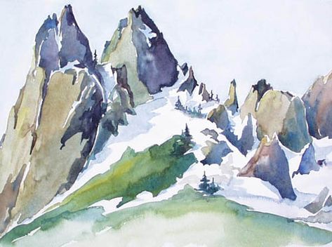 Kim Solga - Paintings Rock Climbing Cosmic Wall Castle Crags Wilderness California watercolor Granite Rock, Plein Air Watercolor, Rock Mountain, Landscape Painting Tutorial, Watercolor Winter, Scenery Paintings, Watercolor Projects, Watercolor Mountains, Watercolor Painting Techniques