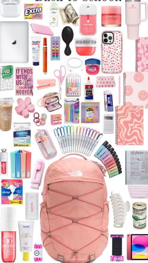 School Night Routine, Middle School Essentials, School Backpack Essentials, Preppy School Supplies, Middle School Life, Middle School Hacks, School Products, After School Routine, Stylish School Bags