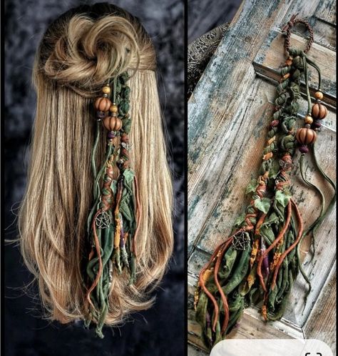 Estilo Hippy, Viking Hair, Estilo Hippie, Mode Boho, Skirt Maxi, Hair Wraps, Boho Hairstyles, Hair Dos, Diy Hairstyles