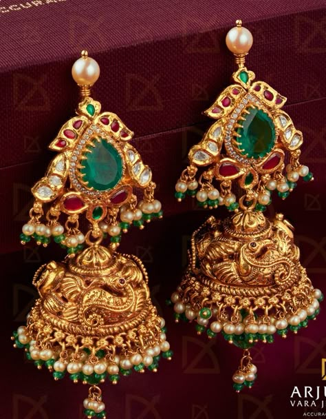 Kamalu Buttalu, Buttalu Earrings Gold Bridal, Light Weight Gold Jewellery Indian, Fashion Jewelry Necklaces Gold, Indian Jhumka, Jhumka Designs, Indian Wedding Jewelry Sets, Gold Jhumka Earrings, Neck Pieces Jewelry