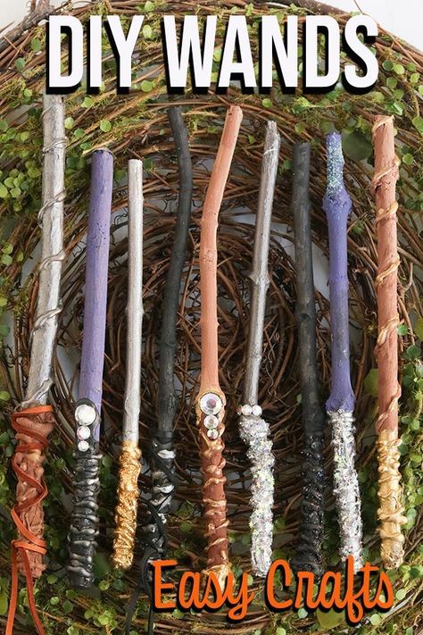 Do you love wizards, witches, and all things magical? We’ll show you how to make a wand out of a stick from your yard. This easy homemade wand craft is perfect for kids for pretend play, as a Halloween costume prop, or to use as Halloween decorations. Click for the tutorial and printable directions. Wand Craft, Camping Crafts For Kids, Halloween Costume Props, Wizard Costume, Witch Wand, Magic Crafts, Homemade Halloween Decorations, Wizard Wand, Diy Wand