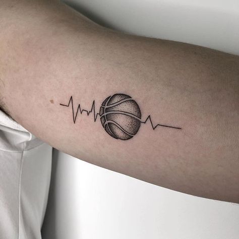 Sports Tattoos For Men Ideas, Basketball Tattoos For Men Ideas, Basketball Tattoo Design, Basketball Tattoos For Men, Basketball Tattoos, Sport Tattoos, Number Tattoos, Wrist Tattoos For Guys, Old School Tattoo Designs