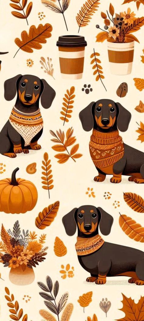 Cute Fall Leaves Wallpaper, Pozadí Pro Iphone Aesthetic, Halloween Dachshund Wallpaper, Fall Dog Wallpaper, Cute Fall Phone Backgrounds, Aesthetic Fall Iphone Wallpaper, Fall Country Wallpaper, Fall Wallpaper For Phone, Fall Backgrounds Wallpapers Autumn