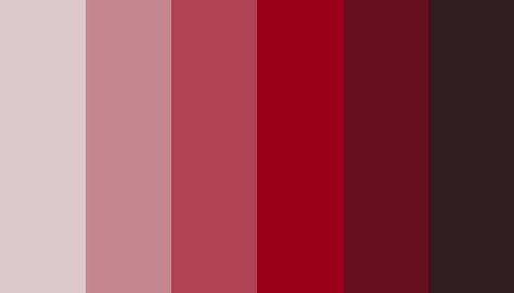 evil eviler evilest #dcc9cc #c58791 #af4456 #99061e #65111e #301d20 Evil Color Palette, Color Names Chart, Paint Program, Star Wars The Old, Red Colour Palette, Pastel Colour Palette, Color Palette Design, Hard Truth, Art Block