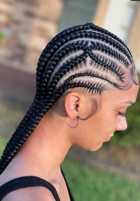 Simple Lines Hairstyles, Cainrow Hairstyles, Conrows Lines, Trendy Cornrows, Stitch Cornrows, Rachel Hair, Cornrow Braid Styles, Cornrows Natural Hair, Hair Stayl