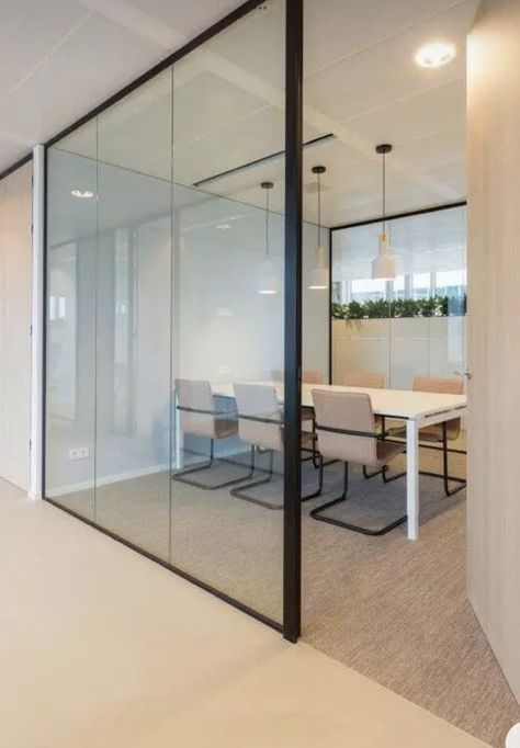 Glass Wall Design, Office Interior Design Modern, Modern Office Interiors, Corporate Office Design, Office Fit Out, Glass Office, Office Space Design, Modern Office Design, Corporate Interiors