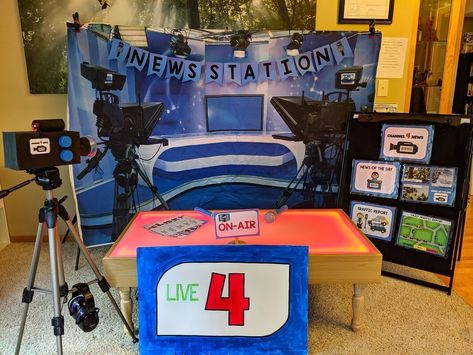 News Dramatic Play, Weather Role Play Area, Dramatic Play Ideas For School Age, Meteorologist Dramatic Play, News Station Dramatic Play, Weather Dramatic Play Preschool, March Dramatic Play Preschool, Weather Dramatic Play, Weather Station Dramatic Play