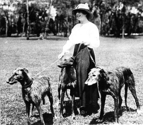 Karen Blixen with her Scottish Deerhounds in 1920's Kenya Out Of Africa Style, Isak Dinesen, Karen Blixen, Scottish Deerhound, Wedding Present, Favorite Novels, Out Of Africa, Into The Wild, Safari Style