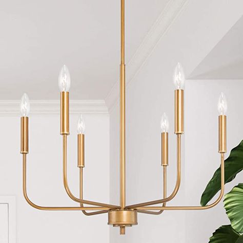 Modern Classic Chandelier, Modern Gold Chandelier, Modern Dining Room Lighting, Candlestick Chandelier, Antique Candle Sticks, Dining Chandelier, Gold Candle Sticks, Classic Chandelier, Dining Room Light Fixtures