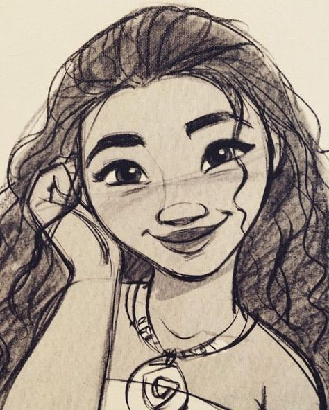 Moana Sketches, Disney Character Sketches, Princess Sketches, Disney Character Drawings, Easy Disney Drawings, Disney Drawings Sketches, Girl Drawing Sketches, Disney Art Drawings, Disney Princess Drawings