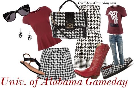 University of Alabama Gameday Alabama Gameday Outfit For Moms, Ua Outfits, Alabama Gameday Outfit, Alabama Clothes, Alabama Football Roll Tide, Football Clothes, Bama Girl, Bama Football, Moms Fashion