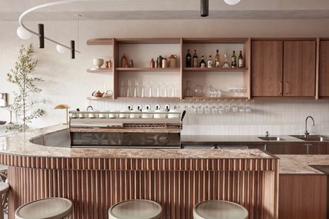 Studio Esteta designs Via Porta cafe to look like an Italian street Architecture Restaurant, Melbourne Cafe, Bar Restaurant Design, Design Café, Decoration Restaurant, Home Meals, Drinks Design, Cafe Interior Design, Family Kitchen