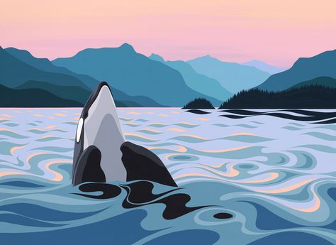 Sky Whale, Water Cleaner, Orca Whale, Air Cleaner, Acrylic On Canvas, Jigsaw Puzzle, Sound, Swimming, Canvas