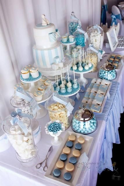 Frozen Summer, Idee Babyshower, Party Candy, Shower Food, Dessert Buffet, Candy Table, Frozen Party, Baby Bear Baby Shower, Baby Shower Food