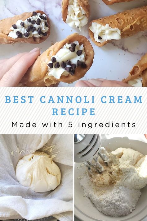 How To Make Cannolis Homemade, Homemade Cannoli Filling, Easy Canolis Recipe, Diy Canolis, Cannoli Filling With Cream Cheese, Chocolate Cannoli Filling, Ricotta Filling For Cannoli, Canolis Recipe Italian Authentic, Cannoli Filling Flavors