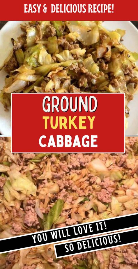 Whip up a quick and healthy Ground Turkey and Cabbage stir-fry recipe in minutes! Perfect for busy weeknights, this low-carb dish is packed with flavor and nutrition. Ground Turkey With Cabbage, Ground Turkey Casserole Recipes Low Carb, Cabbage And Turkey Recipes, Low Carb Ground Turkey Recipes Easy, Keto Ground Turkey Recipes Easy, Crockpot Ground Turkey Recipes Healthy, Cabbage And Ground Turkey Recipes, Ground Turkey Cabbage Recipes, Ground Turkey Recipes Dairy Free