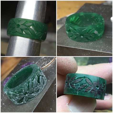 Wax Ring Carving Ideas, Wax Carved Ring, Metal Casting Jewelry, Lost Wax Casting Jewelry, Wax Jewelry, Lost Wax Jewelry, Wax Carving Jewelry, Jewelry Wax, Wax Ring