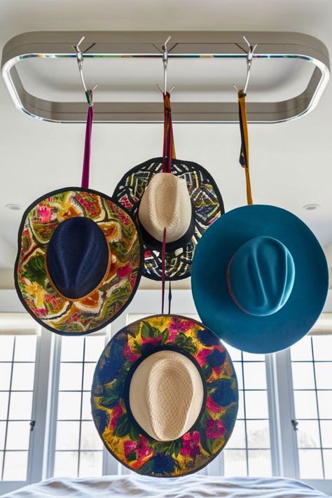 20 Hat Storage Ideas [Within Budget] – craftydiyers.com Hat Storage Ideas, Under Shelf Basket, Cubby Shelves, Tie Holder, Door Rack, Acrylic Shelf, Wall Mounted Hooks, Ceiling Hooks, Hat Organization